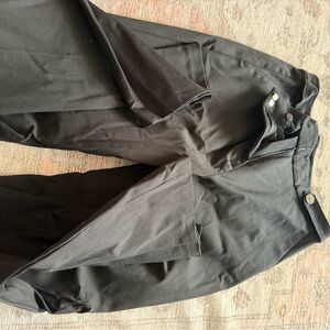 LOFT Black High-Waist Straight Leg Pants